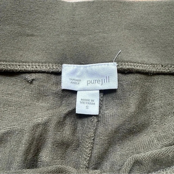 J. Jill PureJill Tapered Ankle Pull On Olive Pants Size Small GUC - Picture 7 of 8
